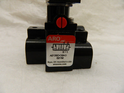 ARO/INGERSOLL-RAND 3/8"x 3/8" Outlet Body Ported Solenoid Air Valve A213SD-024-D