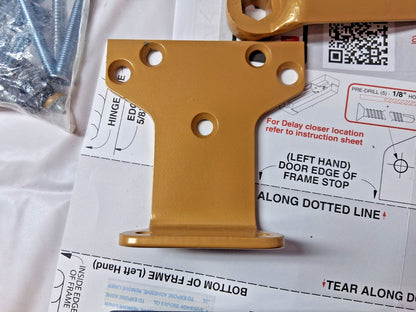 LCN Heavy Duty Door Closer Brass  8.5 lb Load Capacity  60" Door Width  4040XP