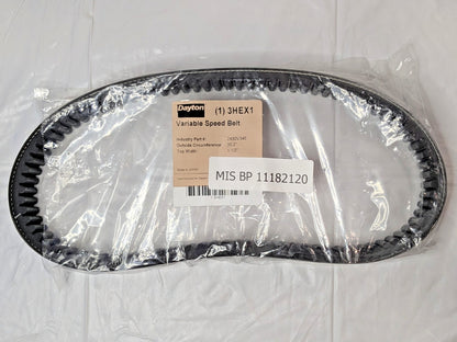 Dayton Variable Speed Belt 35 1/4"L x 1 1/2"W 30° Groove Angle 3Hex1 2430V345