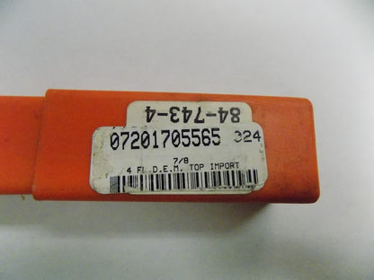 SPI HSS Double End Mill 7/8" 4FL Center Cutting 84-743-4