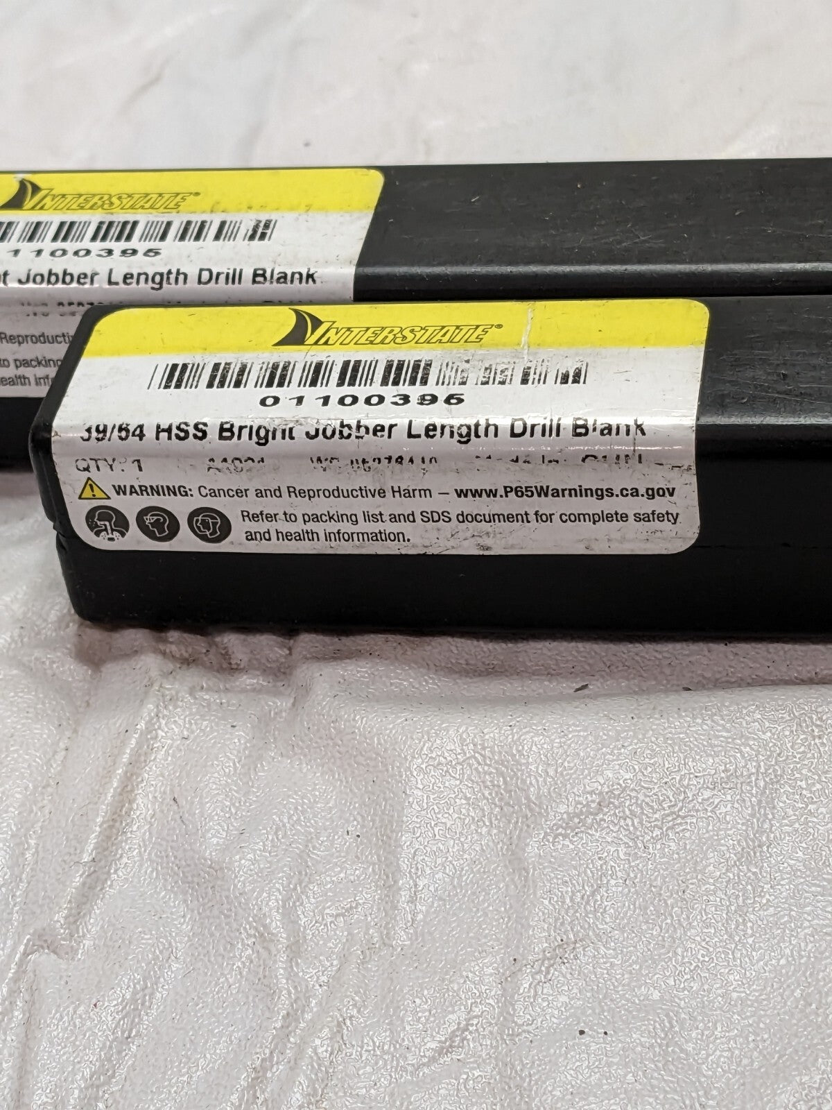 Interstate Drill Blank: 39/64 Dia, 6 OAL, High Speed Steel Qty 2 01100395