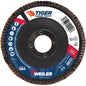Weiler Flap Disc: 4-1/2" Dia, 7/8" Hole, Ceramic Alumina, Type 29 box of 10