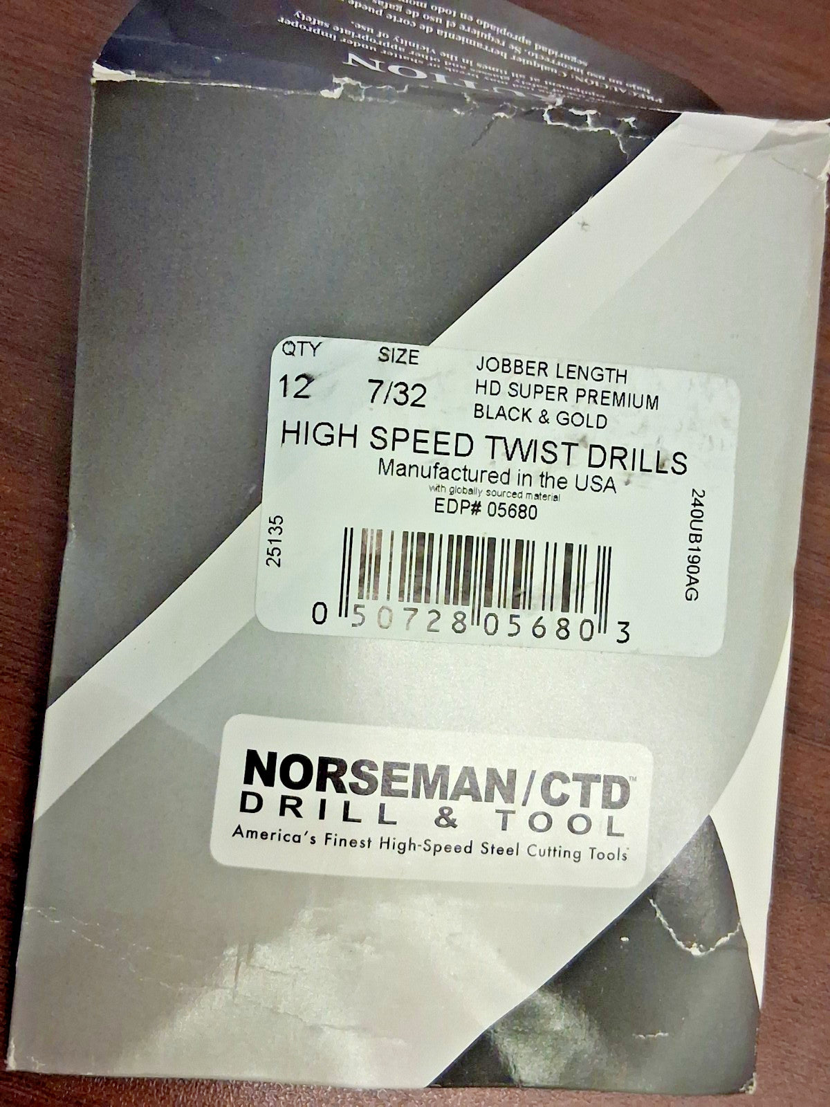 Pro HSS Jobber Length Drill Bits QTY12 7/32" Dia 135 Deg 05680