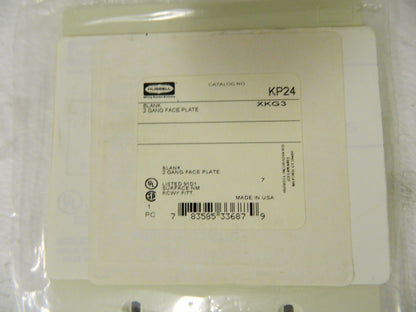 Hubbell Wiring Device Kellems Square Raceway Plate 8 Pack #KP24