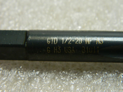 Widia 1/2-20 UNF 3B 3 Flute Oxide Finish HSS Spiral Point Tap QTY 2  13193