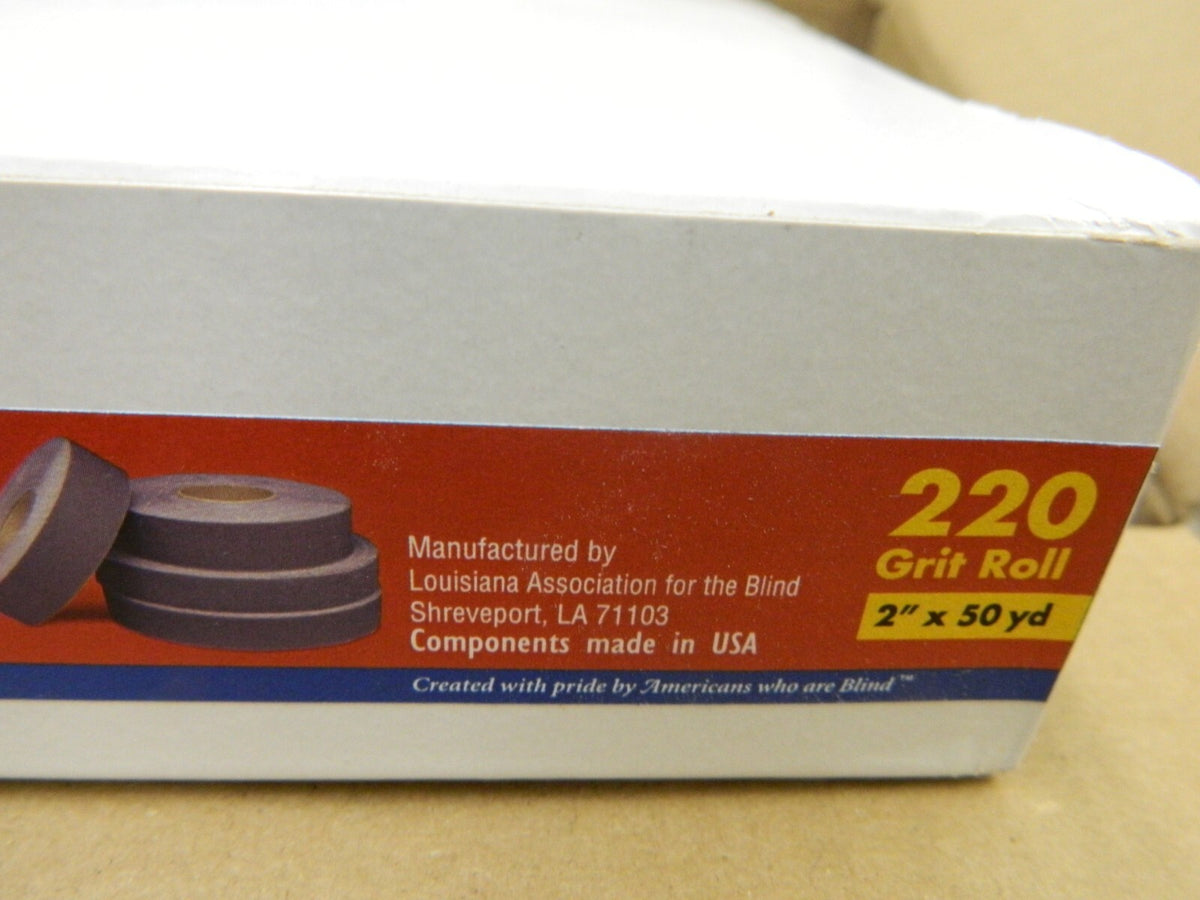 Skilcraft Shop Roll 2" x 50 Yds 220 Grit Type II J Qty 10 Rolls 5350-00-274