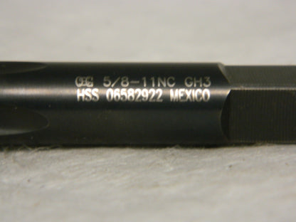 OSG HSS Straight Flute Standard Hand Tap 5/8-11 NC H3 4-FL 1123701