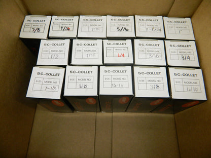 5C Collet Set: 16 Pc, 1/16 to 1-1/8 Capacity INCOMPLETE 230-8018