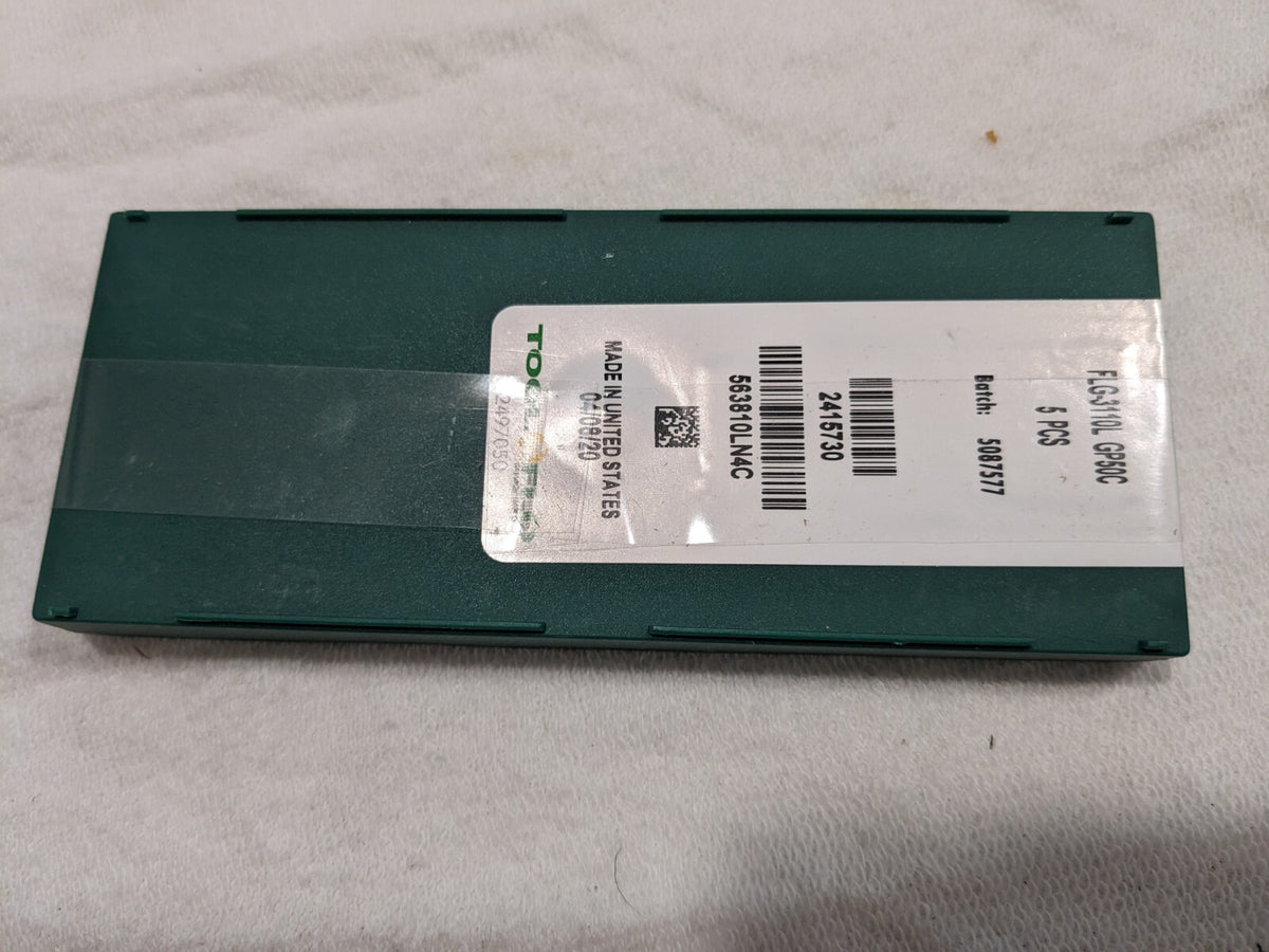 TOOL-FLO Grooving Insert 5pc: FLG3110 GP50, Solid Carbide 563810LN4C