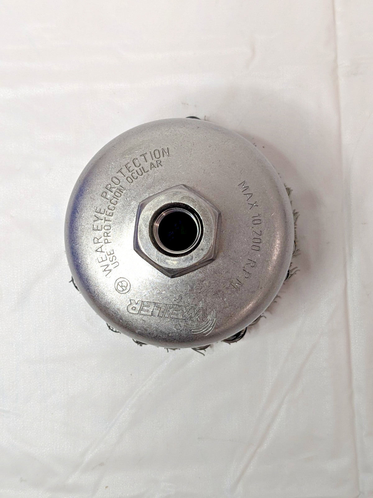 Weiler Steel Cup Brush Knotted 4" Dia x 0.023" Wire Dia 03597994