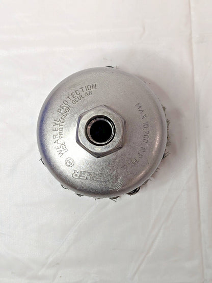 Weiler Steel Cup Brush Knotted 4" Dia x 0.023" Wire Dia 03597994