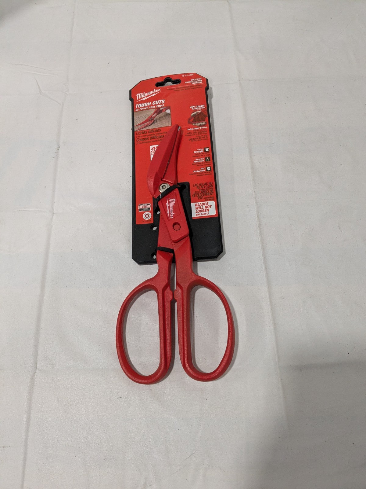 Milwaukee Tool Tinner's Snips: 11" OAL, 3" LOC, Steel Blades 48-22-4005