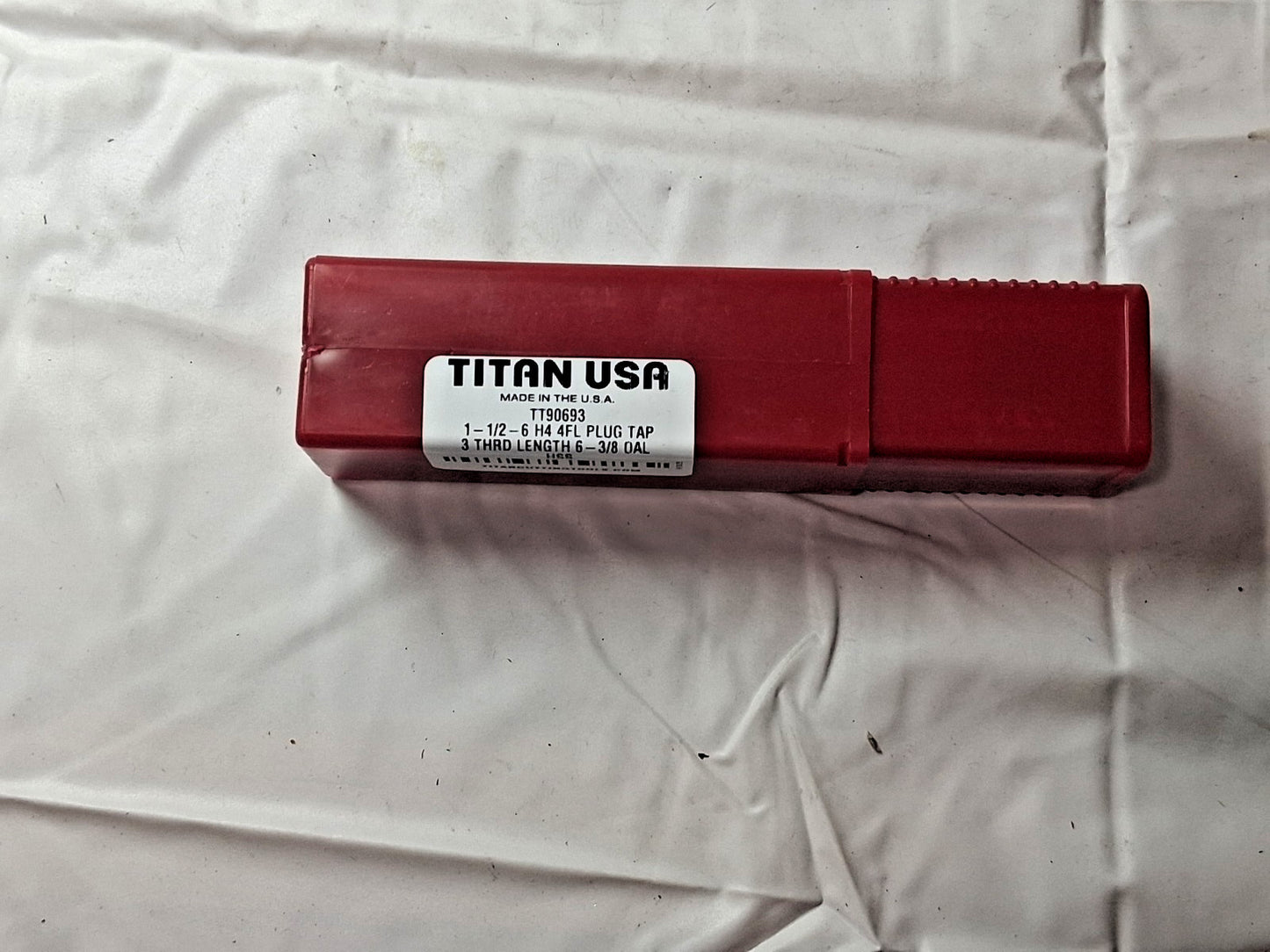 Titan Plug Chamfer Straight Flute Tap HSS 1-1/2-6UNC 4FL 2B & 3B COF TT90693