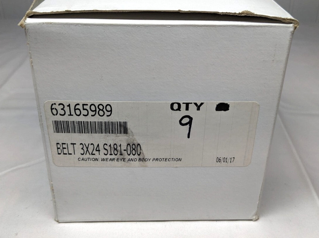 Abrasive Sanding Belt  3"Wide  24"OAL  80Grit  Silicon Carbide  *QTY 9