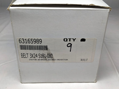Abrasive Sanding Belt  3"Wide  24"OAL  80Grit  Silicon Carbide  *QTY 9
