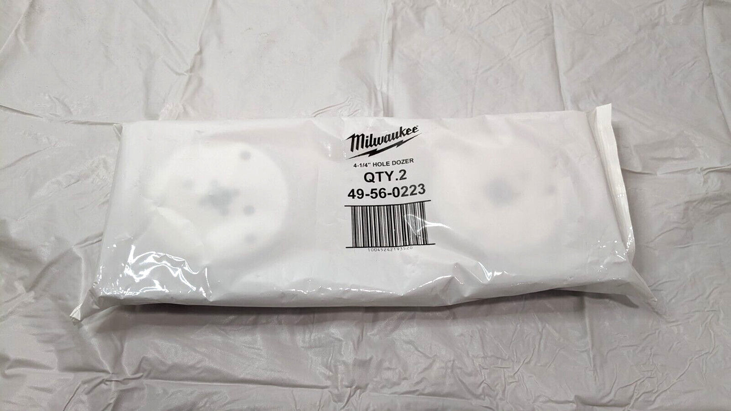 SET OF 2 Milwaukee Hole Dozers Bi-Metal 4-1/4" Dia X 1-5/8" DOC 49-56-
