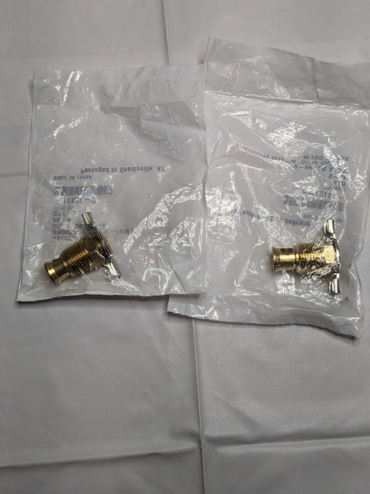 3/8 Pipe, Ground Plug Drain Drain Cock & Shutoff Valve Qty 2 11137-2