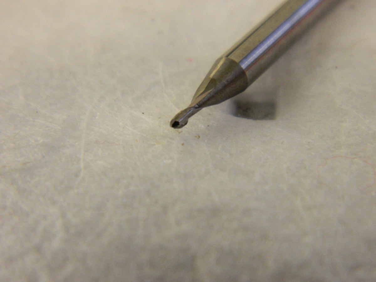 ACCUPRO Ball End Mill: 0.0394 Dia 2 Fl Carbide 12183893