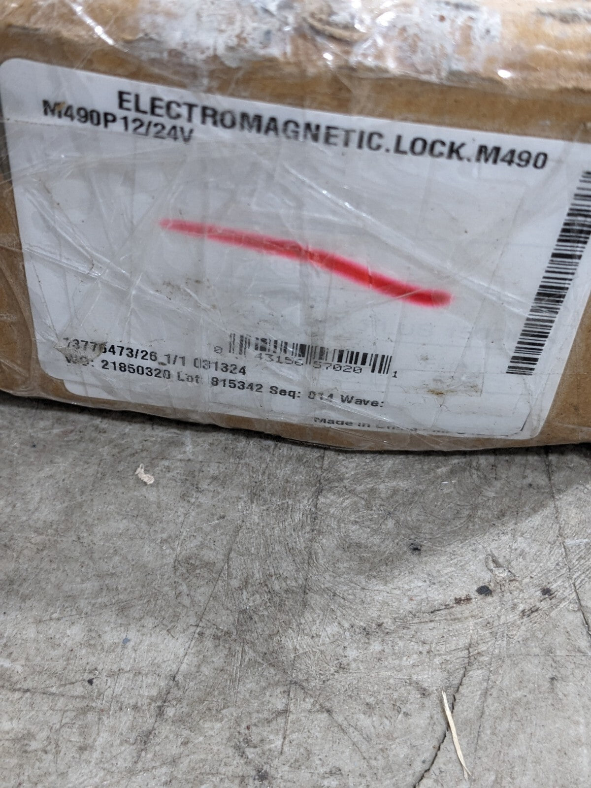 Schlage 12/12V Electromagnetic Lock MISSING SOME HARDWARE M490P