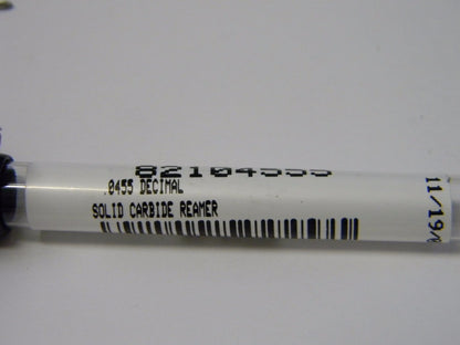 Solid Carbide Reamers  .0455" x 3/8" x 1-1/2" 4Flute QTY 5 82104555