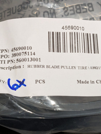 MILWAUKEE Blade Pulley Tire: Qty 6 45-69-0010
