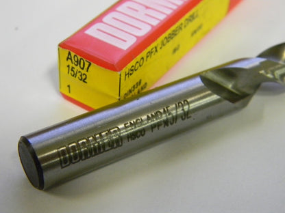 Dormer 15/32" x 15/32" x 151mm HSCo A907 PFX Jobber Drills Qty.2 #0171097