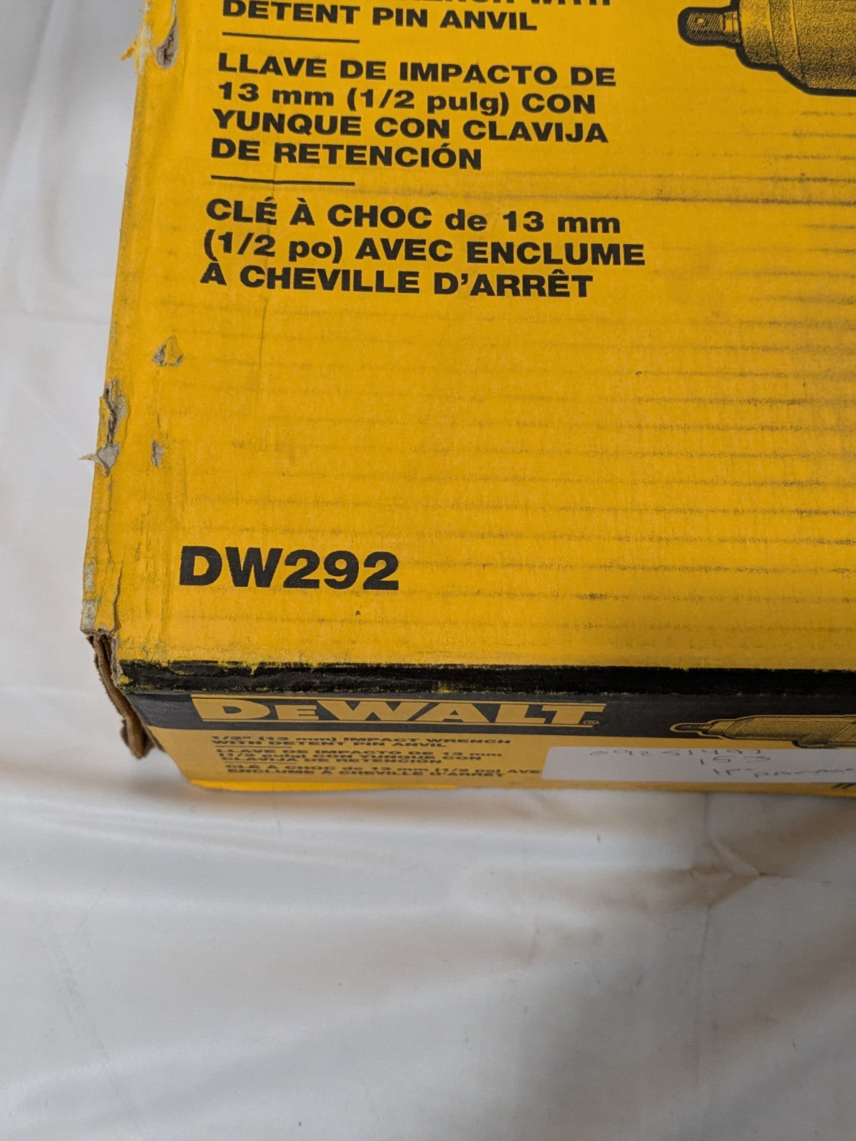Dewalt 1/2 Inch Impact Wrench DW292