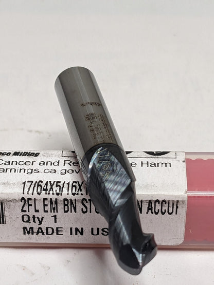 ACCUPRO Ball End Mill: 0.2656 Dia, 0.5 LOC, 2 Flute 88420922