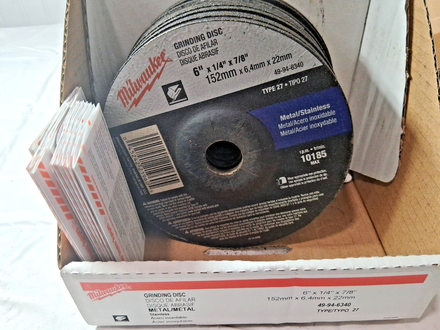 Depressed-Center Aluminum Oxide Wheel Type 27 QTY9 49-94-6340