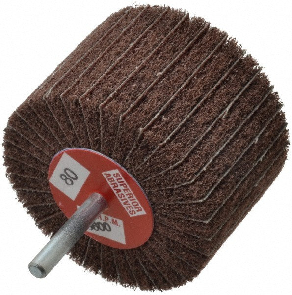 Superior Abrasives Aluminum Oxide Mounted Flap Wheels 80grit QTY5 10470