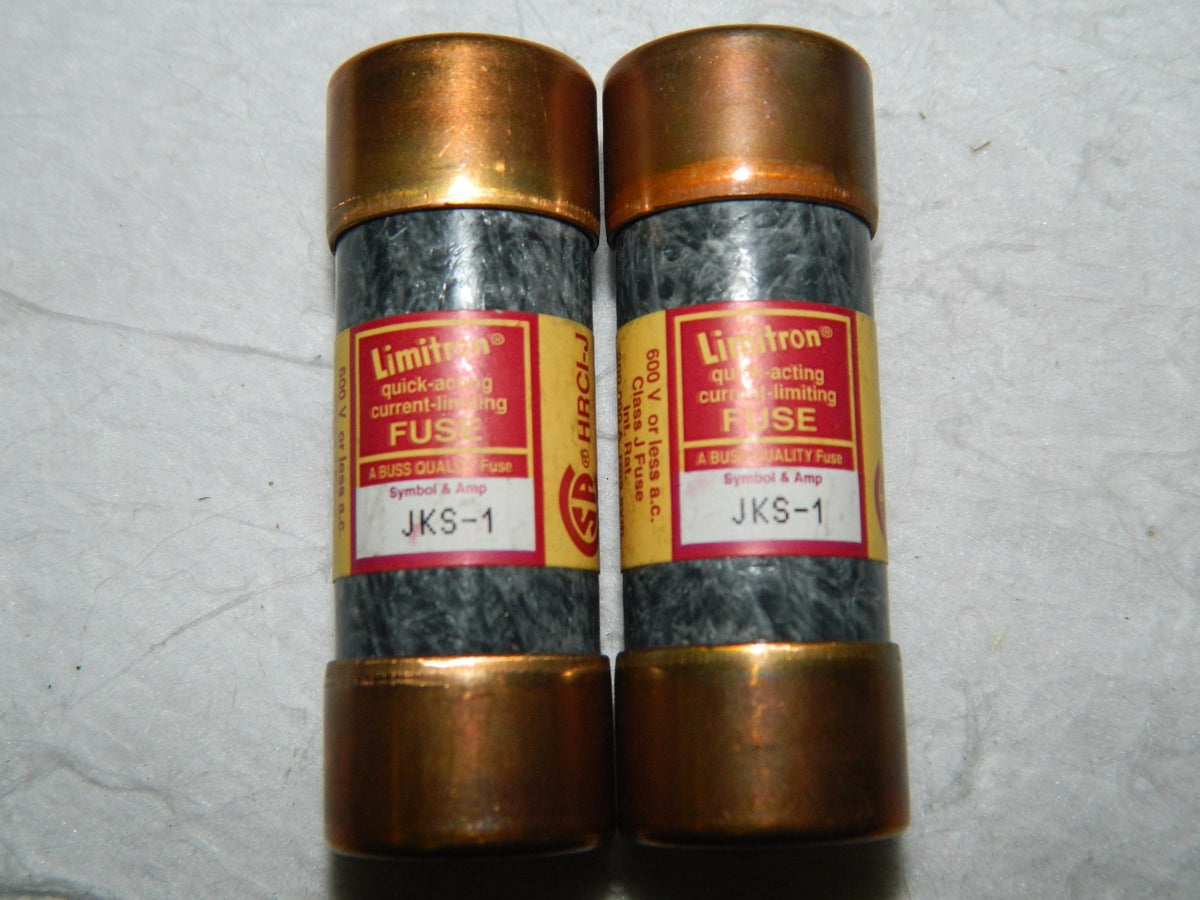 Cooper Bussmann Fast Acting General Purpose Fuse 600 VAC 1A 2 Pack #JKS-1