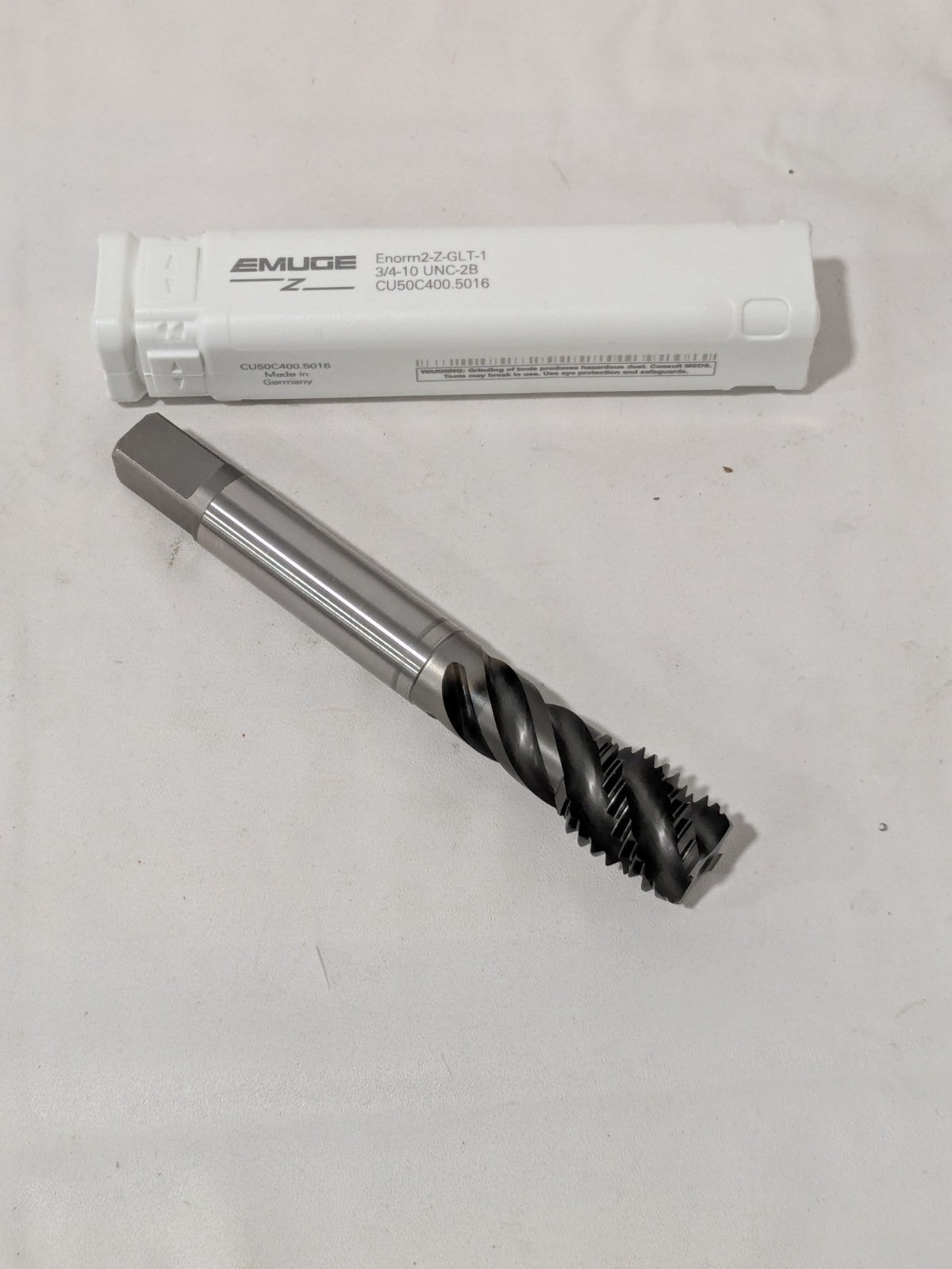 Emuge Spiral Flute Tap: 3/4-10, 4 FL, Modified Bottoming Chamfer CU50C400.5016