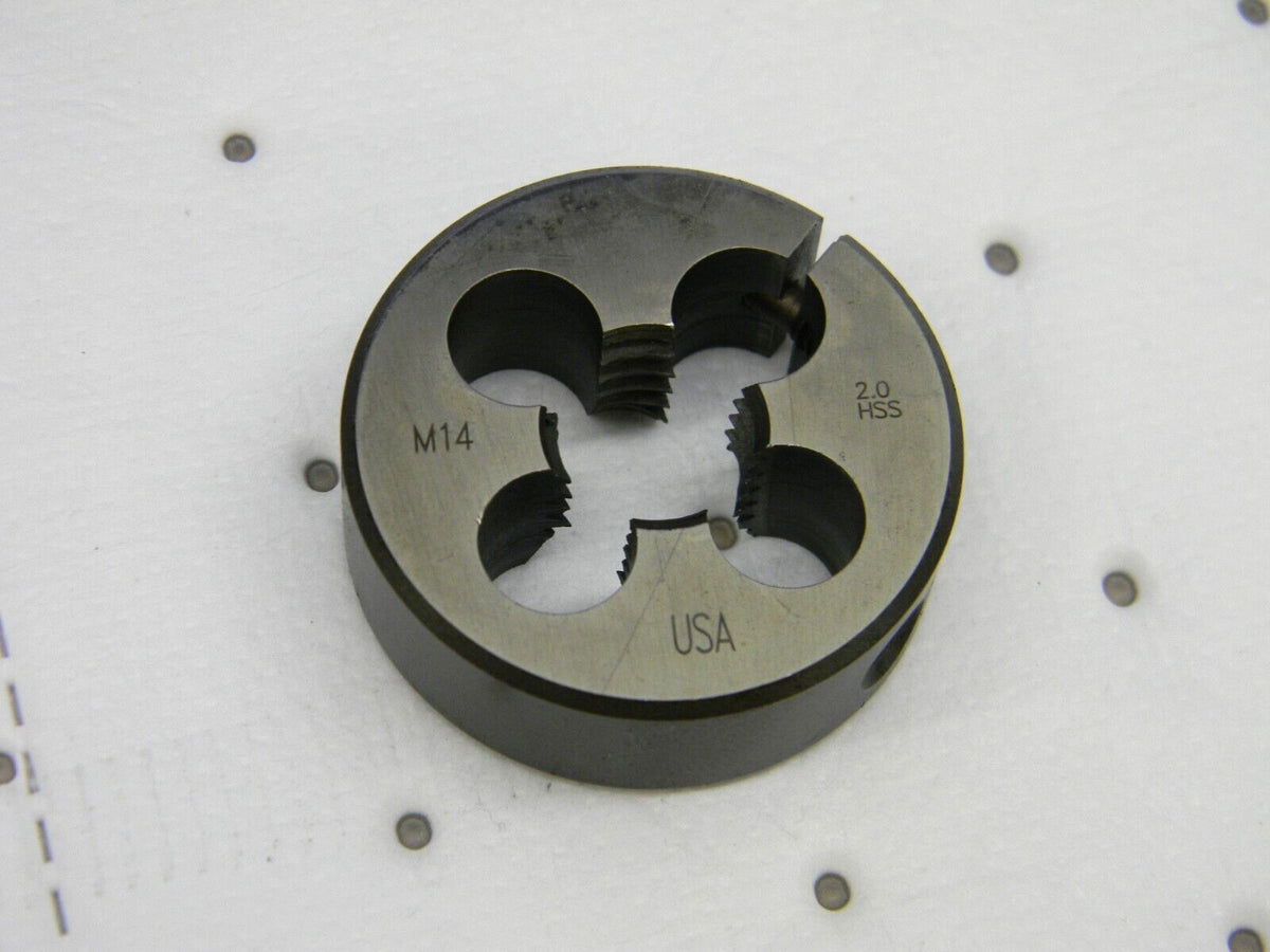 CLE-LINE M14x2.00 Metric Coarse HSS Round Adjustable Die C65880