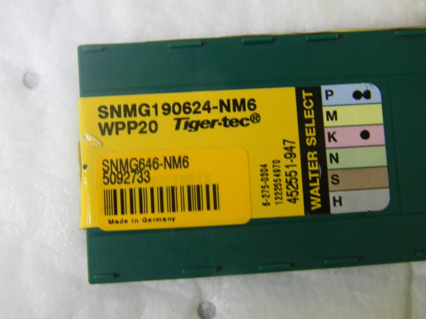 Walter Valenite Carbide Turning Inserts SNMG646NM6 Grade-WPP20 QTY  5092733