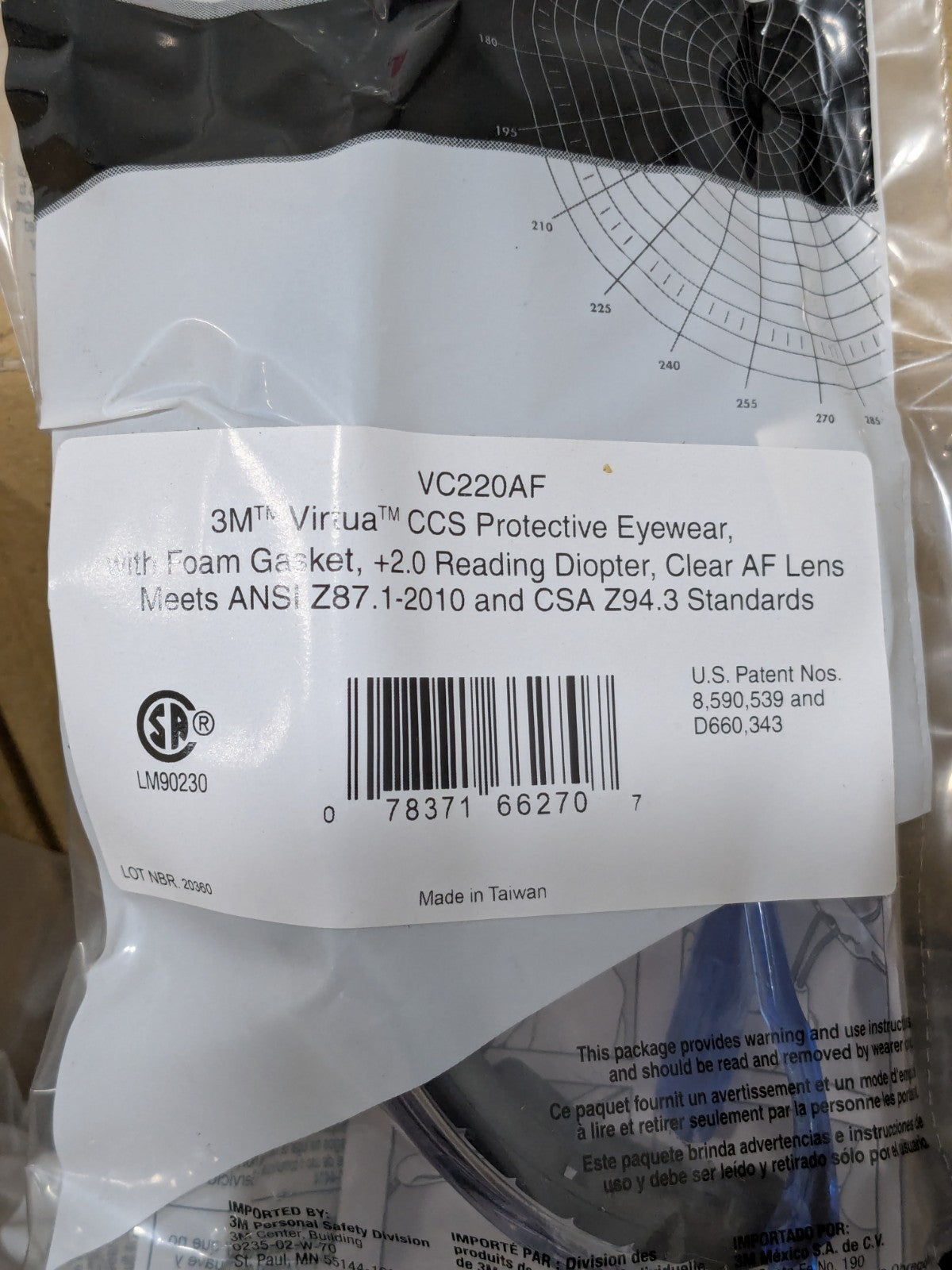 3M Magnifying Safety Glasses: 2.00, Clear Lenses Box of 13 7100046672