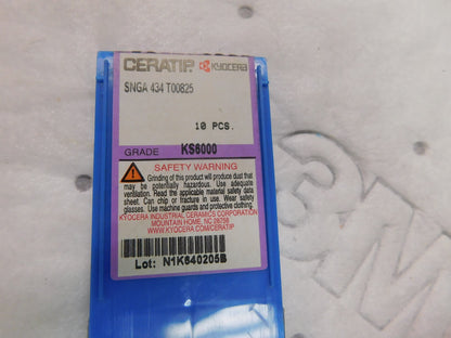 Kyocera SNGA434 T00825 KS6000 Grade Ceramic Turning Insert QTY 7  8901850