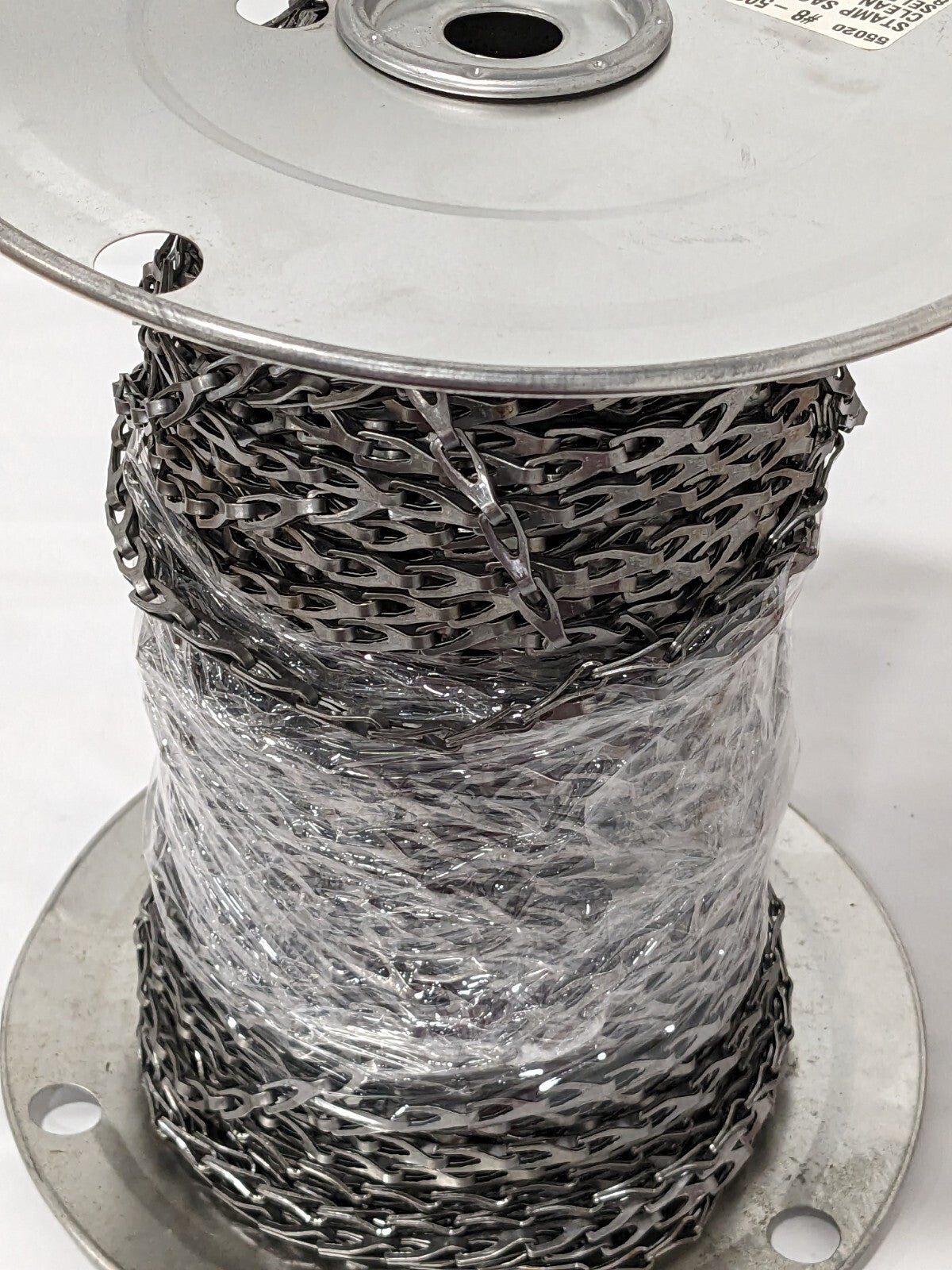 0.035" Diam Steel Sash Chain, #8, 75 Lb Load Limit Approx. 13 LBS 55020