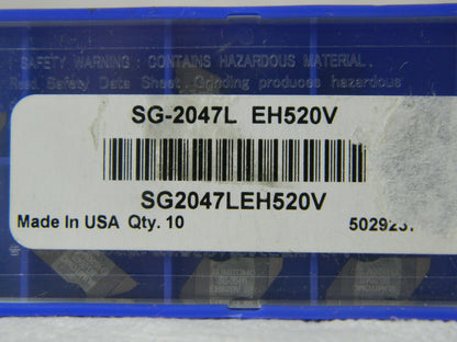 Sumitomo Carbide Grooving Insert 2047SG EH520V, 0.047" Cut Width Qty 10 U10