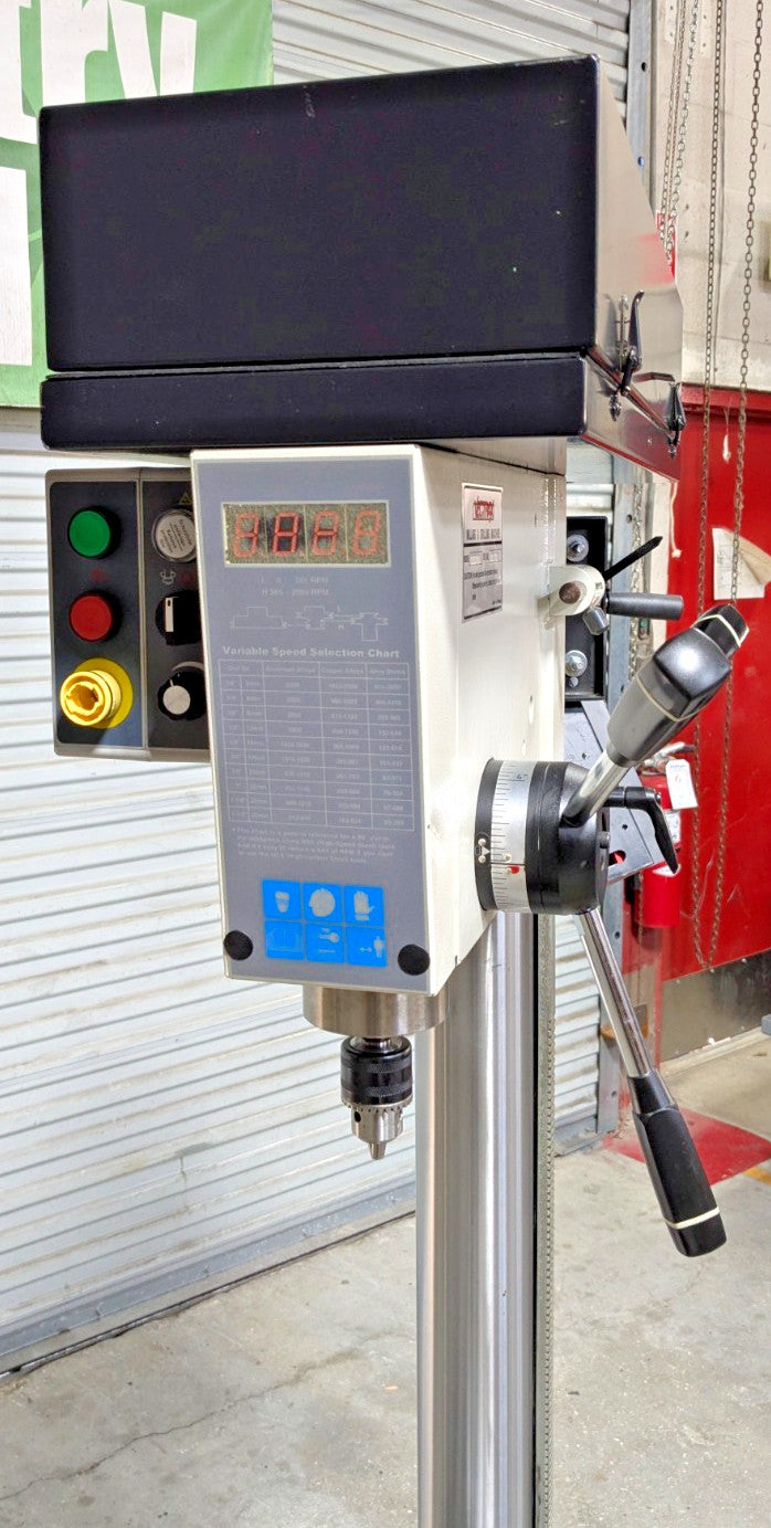 VECTRAX RF-19V Heavy Duty Drill Press  20" Swing  3MT  *Missing 1HP Motor*