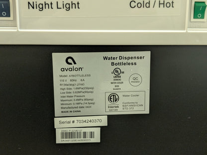 Avalon A7 Bottleless Self-Cleaning Water Cooler Dispenser 115v White Finish