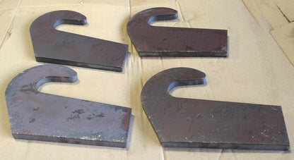 Weld On Fork Mounts  Over Bucket Pin Type  3/4" Thick CNC Cut Steel   *Set of 4*
