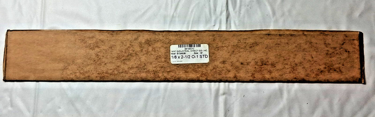 Oil-Hardening Flat Stock 1/8" Thick 2-1/2"W 18"L ±0.001"Th 06108252