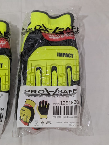 PRO-SAFE Gloves: Cut A4, Sz L Synthetic, Padded Grip Qty 2 Pairs 12812269