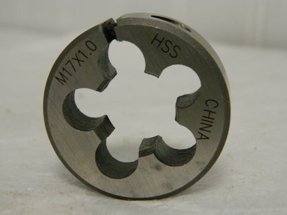 Interstate High Speed Steel Round Adjustable Die M17x1.00 Metric Fine 09035882