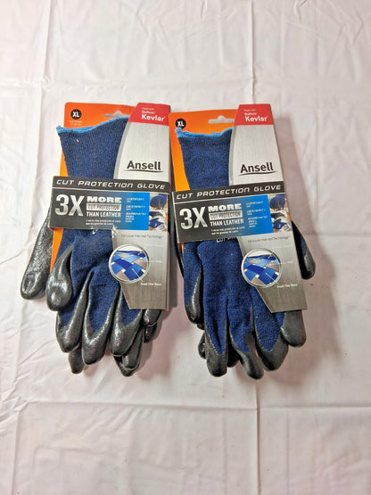 Ansell Cut Puncture &amp; Abrasion-Resistant Gloves size XL 2 pairs 205753