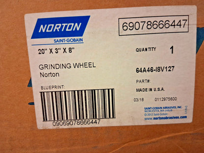 Norton Type 1 Centerless & Cylindrical Grinding Wheel 20" Dia 69078666447