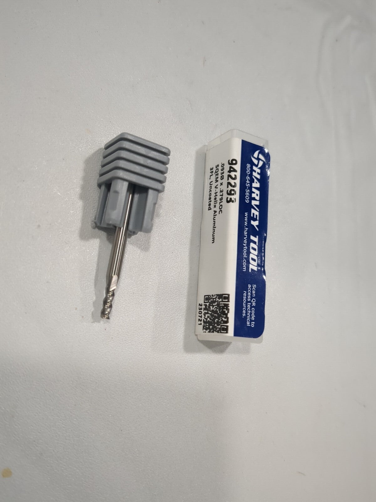 HARVEY TOOL Square End Mill: 3/32" Dia, 3 Flute, Solid Carbide 942293
