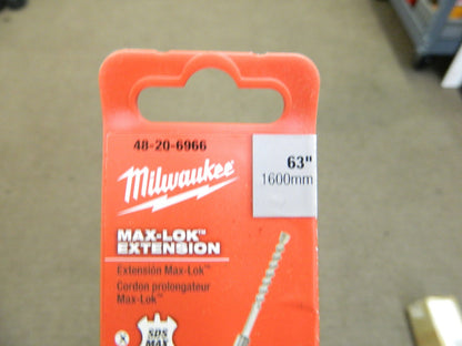 Milwaukee SDS-MAX 63" Max-Lok Drill &amp; Core Bits Extension 48-20-6966