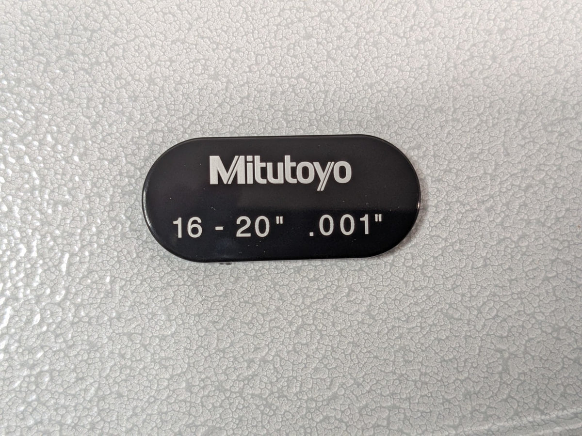 Mitutoyo 16"-20" Wide Range Outside Micrometer W/BROKEN RATCHET STOP 104-153