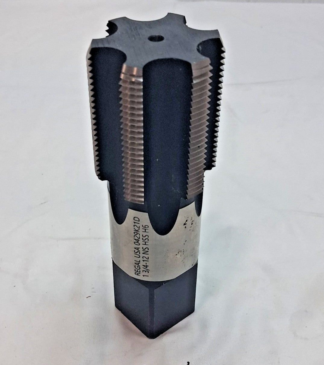 Regal Cutting Tools Straight Flute Tap 6 FL Bottoming Chamfer HSS 013889AS